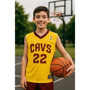 CAVS Jersey Youth S Cleveland Cavaliers 22 Reversible Maroon Gold Basketball NBA
